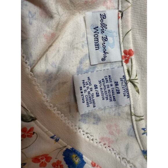 bobbie brooks woman short sleeve v neck floral womens plus size 26 - Picture 3 of 4